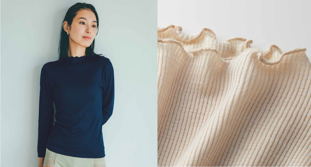 わきに縫い目が無く、肌当たりも快適