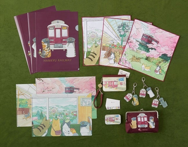 コラボレーショングッズのうち、一部、阪急電鉄が販売する商品とは異なるオリジナルデザインの商品を販売します。(フェリシモ猫部限定柄)