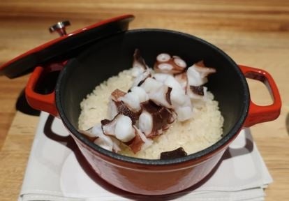 明石蛸のピラフ　ジェノベーゼ