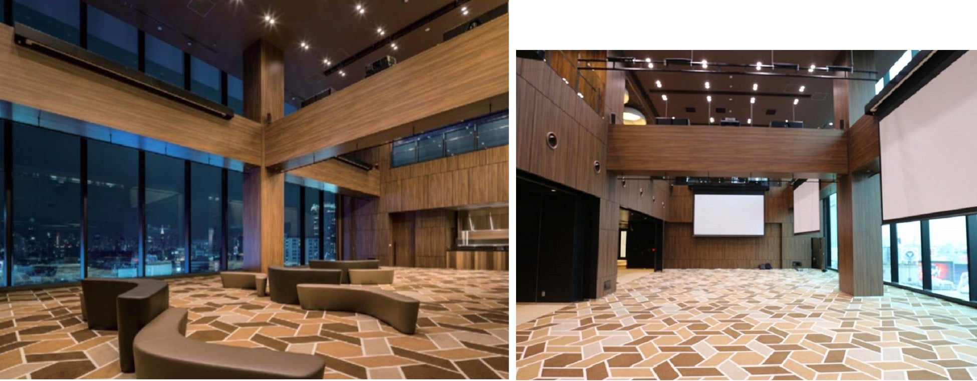 渋谷スクランブルスクエア Scene12の施設の様子。天井は13Fまで吹き抜けになっています。(※実際の装飾等は当日、ご確認ください)写真提供:株式会社JR東日本建築設計