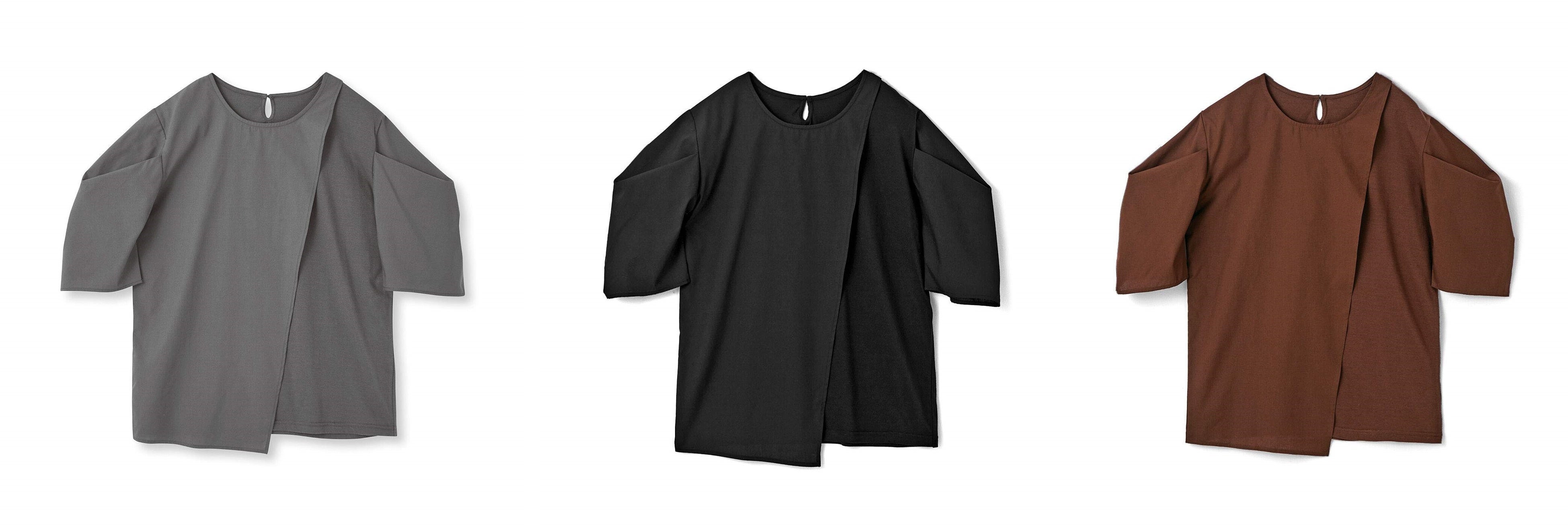 〈グレー〉〈ブラック〉〈ブラウン〉の3色展開