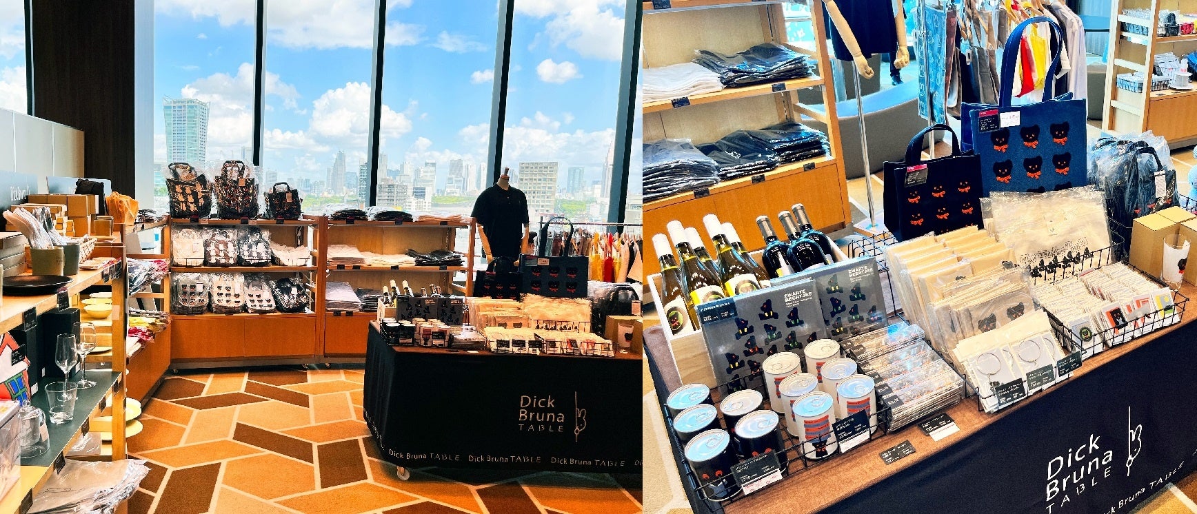 「渋谷スクランブルスクエア」12階で開催しているディック・ブルーナ テーブルPOP-UP SHOP in 渋谷の物販コーナー。