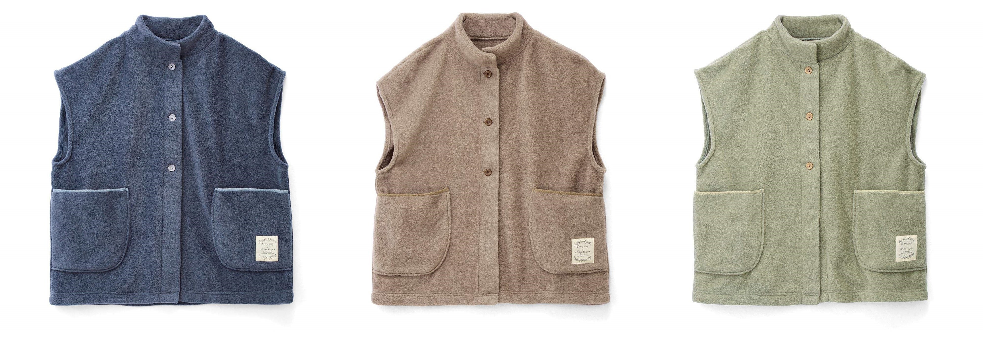 〈グレーネイビー〉〈ソフトブラウン〉〈セージグリーン〉の3色展開