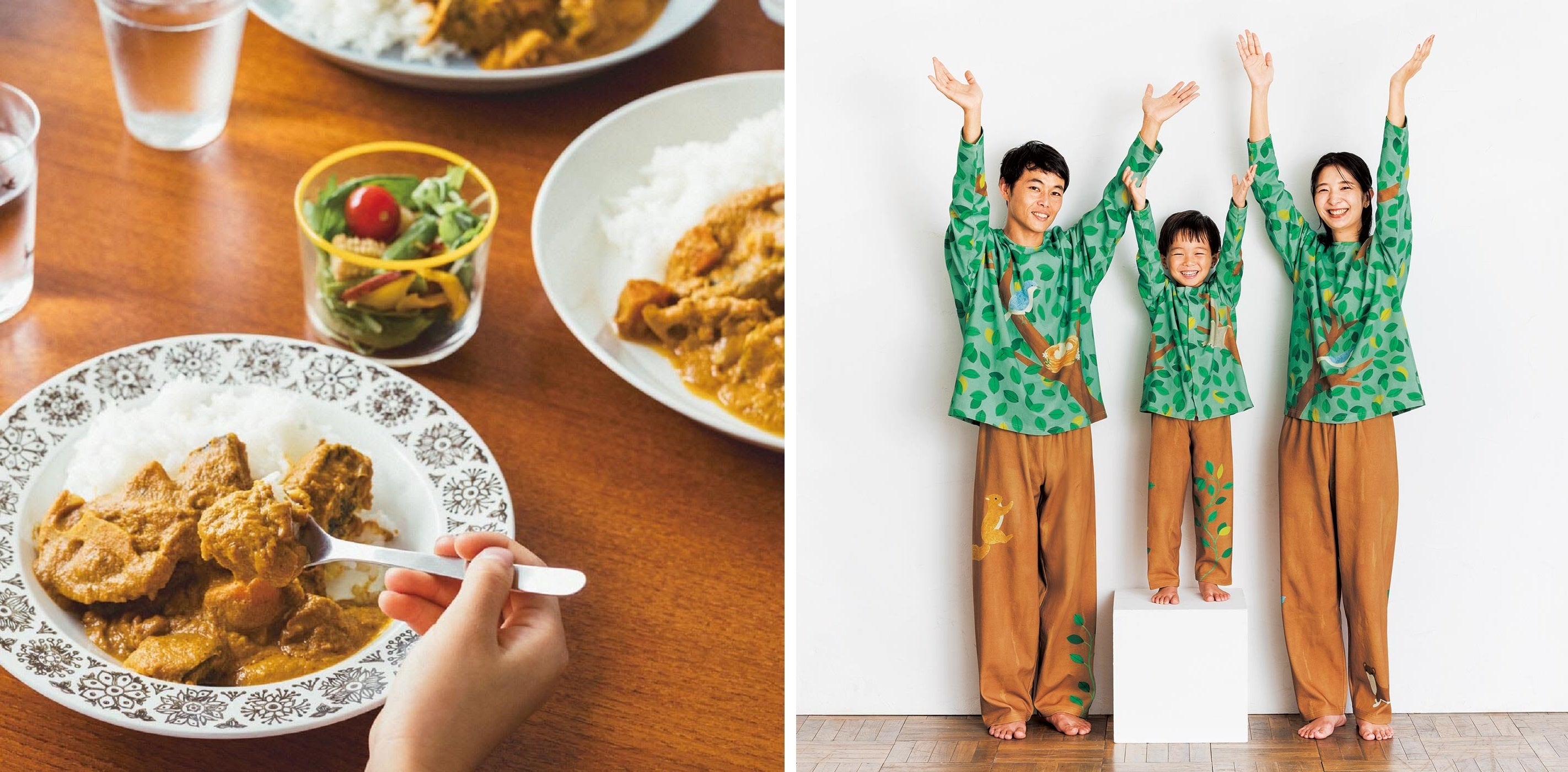 （「おてらおやつクラブ×フェリシモ」「森の字パジャマ」）