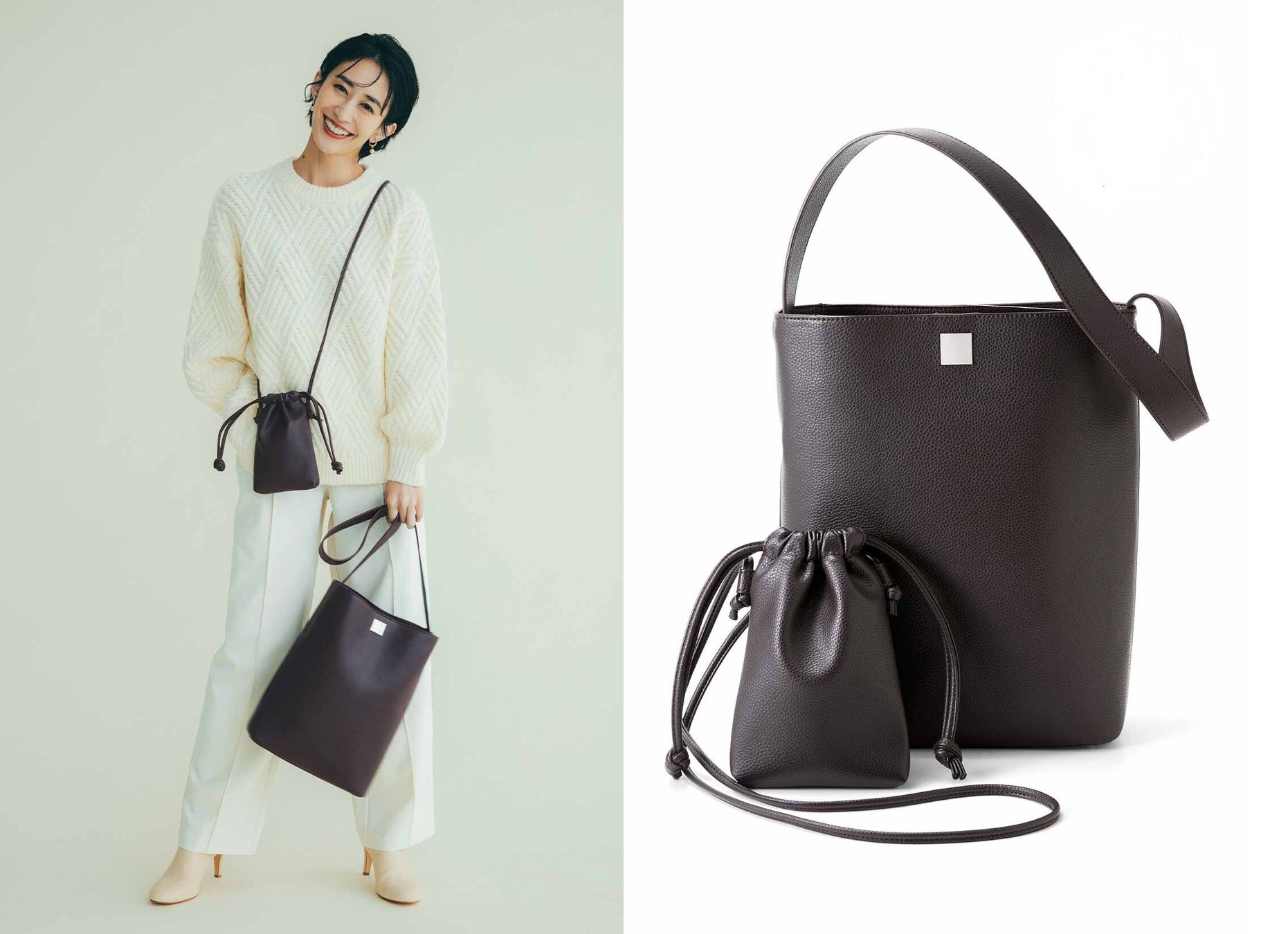 バッグとミニポシェットの2点セットです