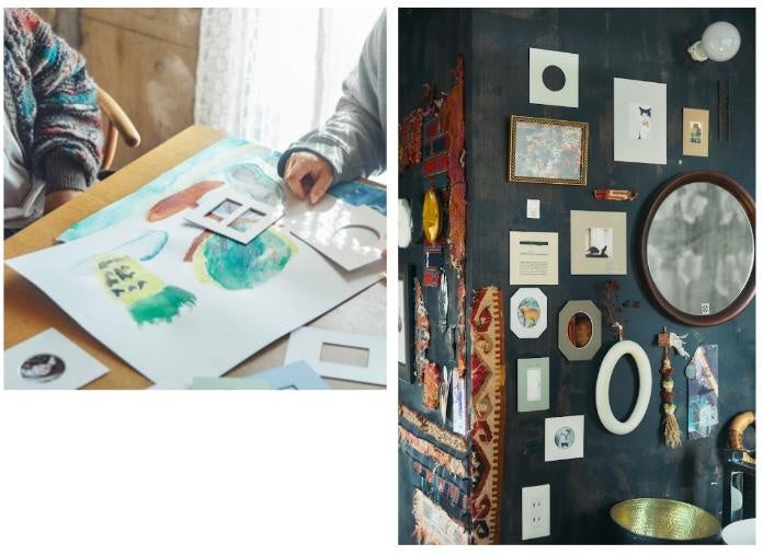 お子さまの絵や、らくがきなどもトリミング次第でアートのような雰囲気を作れます。