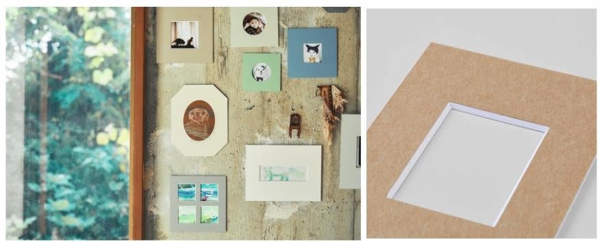 トリミング部分の内側は傾斜が付いているので、写真に上品な奥行きがうまれます