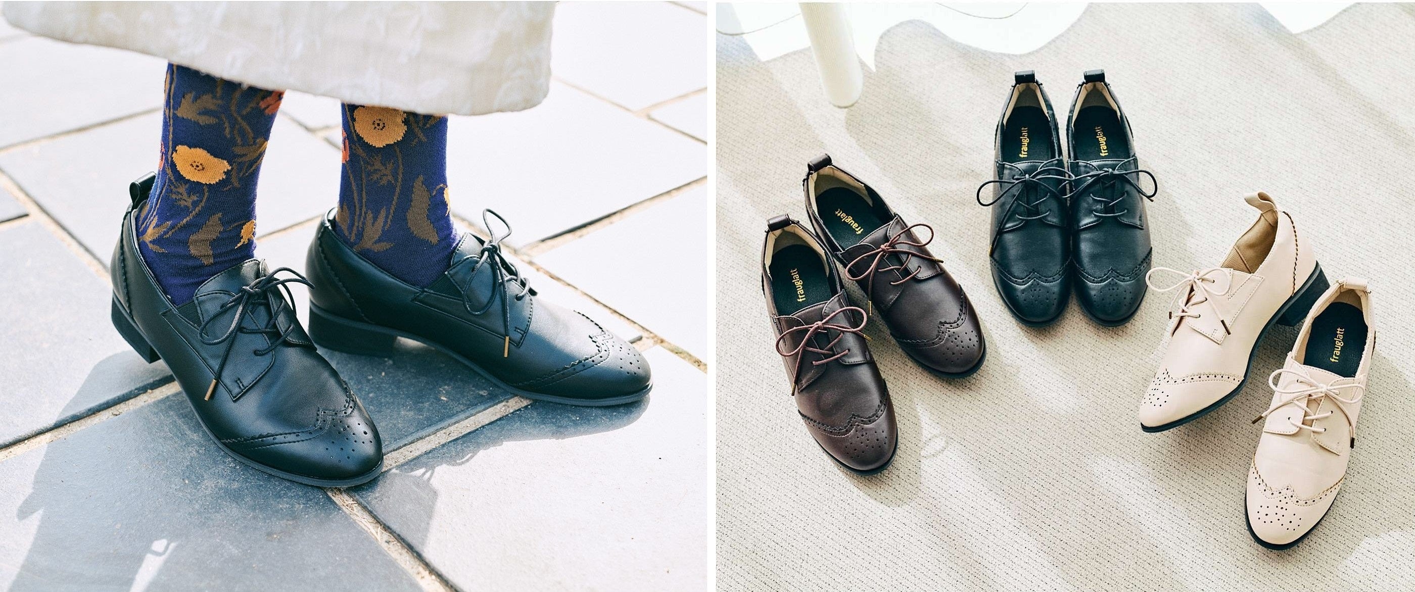 〈ブラウン〉〈ブラック〉〈アイボリー〉の3色展開