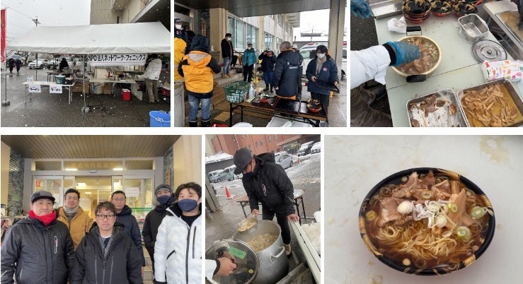 輪島市門前町にて行なわれた炊き出しの支援活動の様子