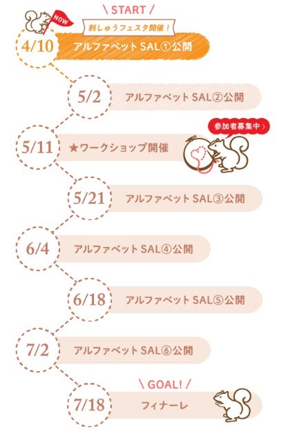 刺しゅうフェスタのイベントスケジュール