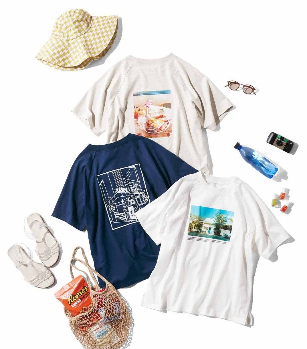 沖縄のローカルなスポットとコラボした「OKINAWAショップTシャツ