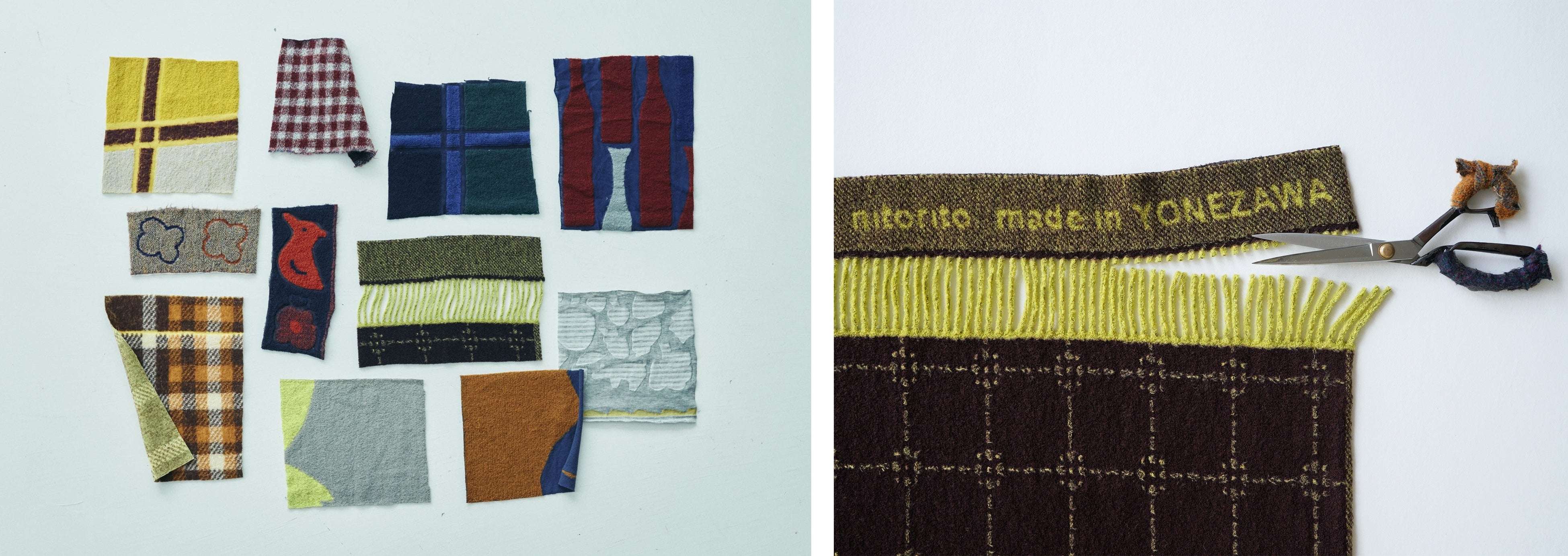 nitoritoの生地は、切ったあともほつれにくいので、端処理せずに生かすこともできます。