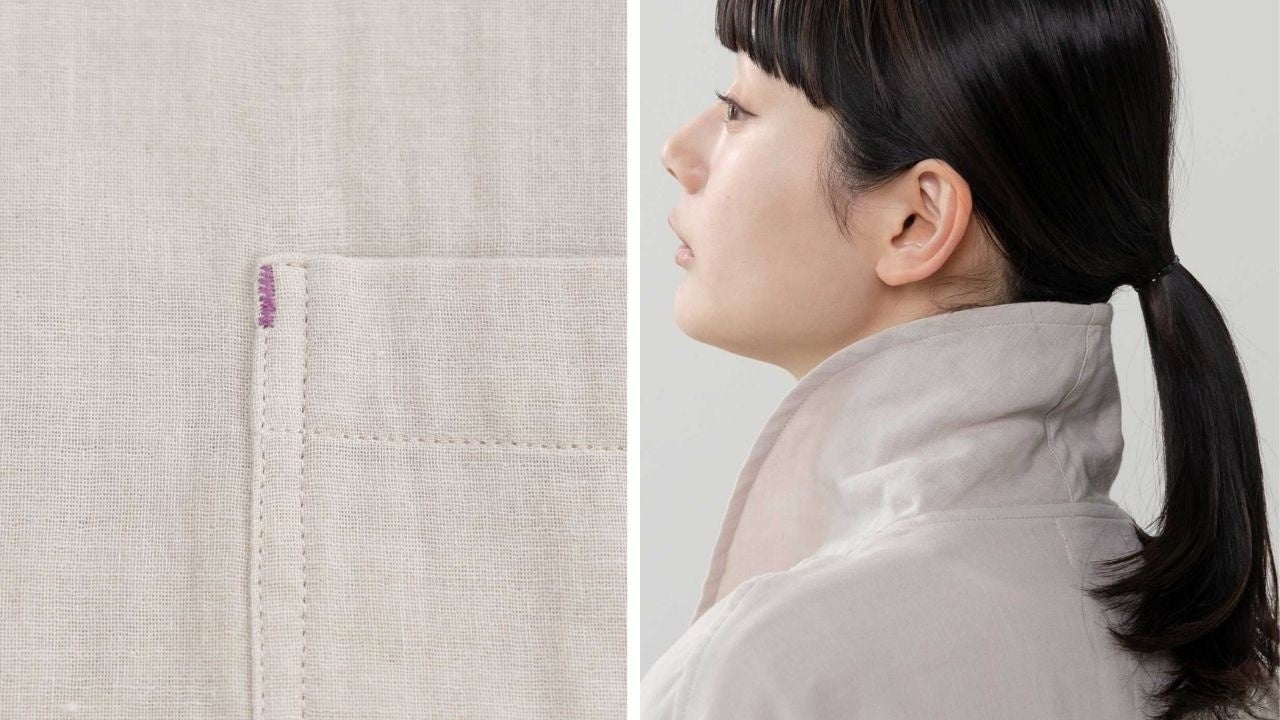 ポケットのステッチがかわいいアクセントに