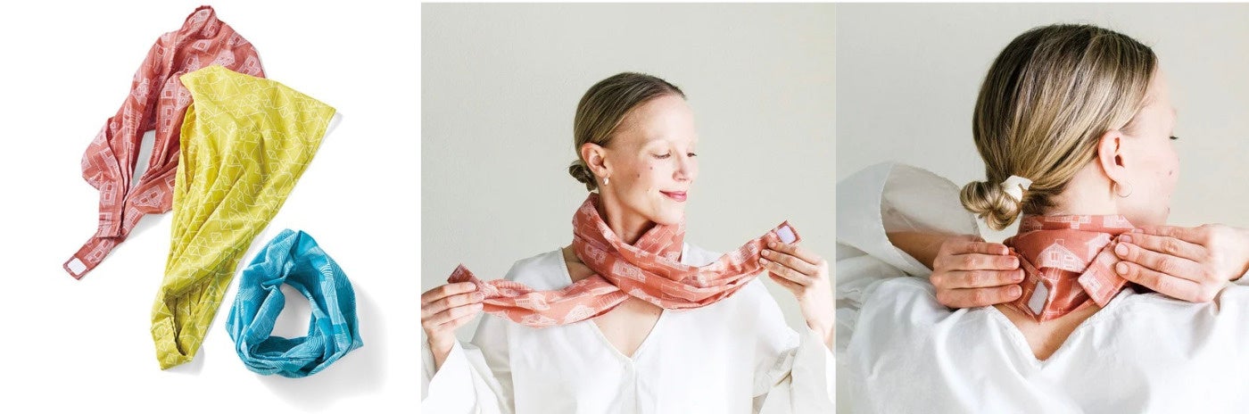 カラーは上から〈バーントオレンジ〉〈サルファーイエロー〉〈オリオンブルー〉、毎月1枚いずれかの色が届きます