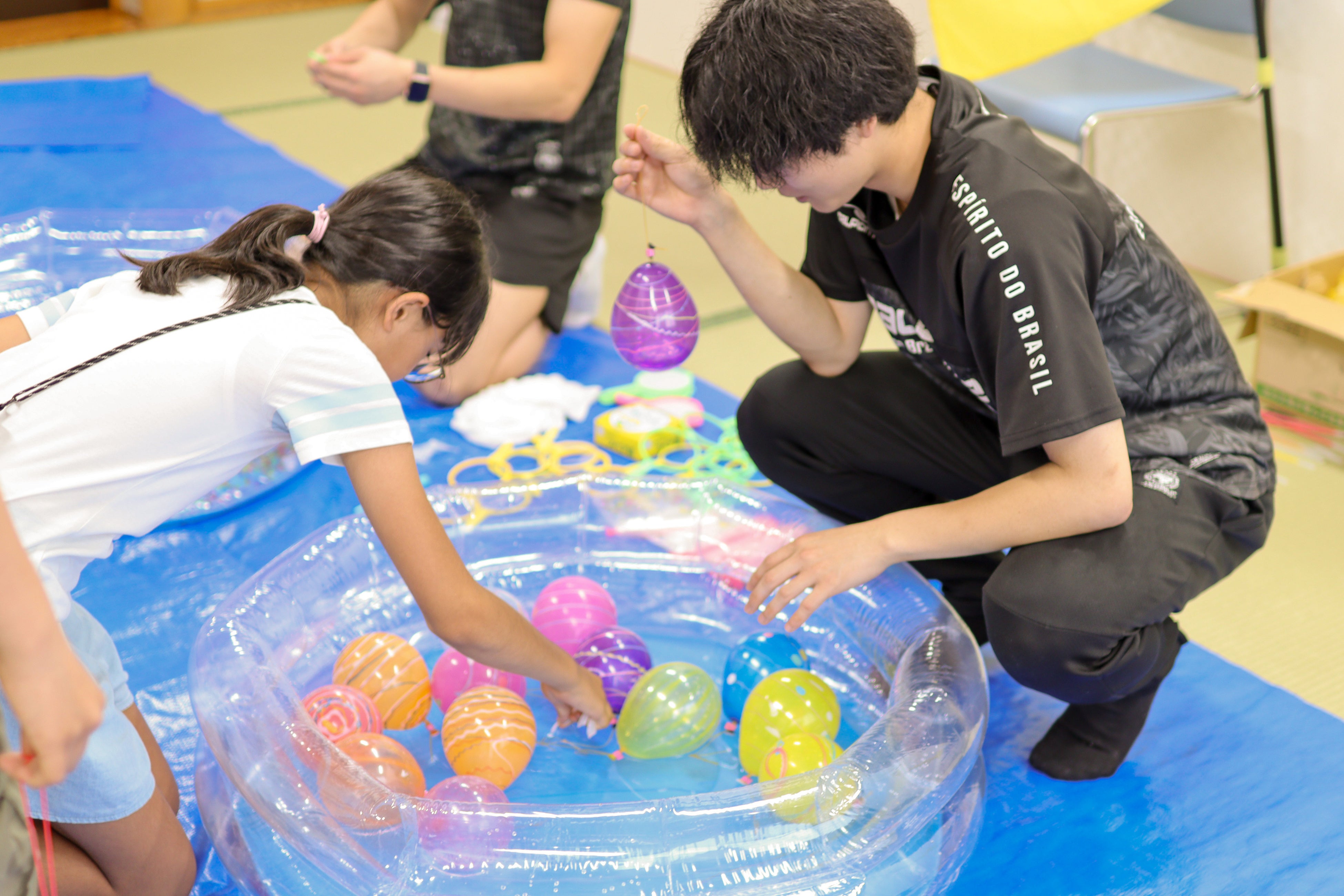メインパートナー契約継続発表会と同時開催された「夏休みこども縁日＆スポーツ体験会」の様子