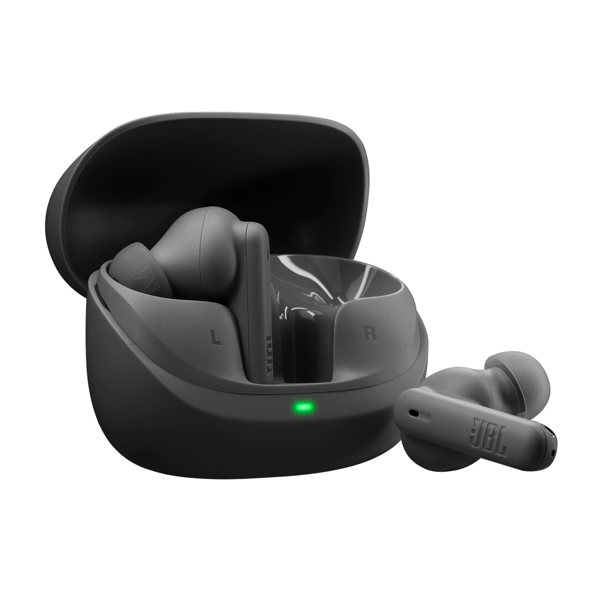 JBL WAVE BEAM 3 ブラックのケースを開いた製品画像