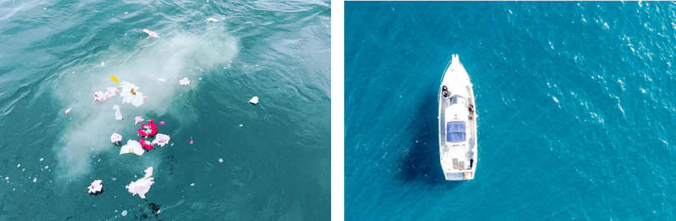 宮崎県延岡市出航の海洋散骨イメージ