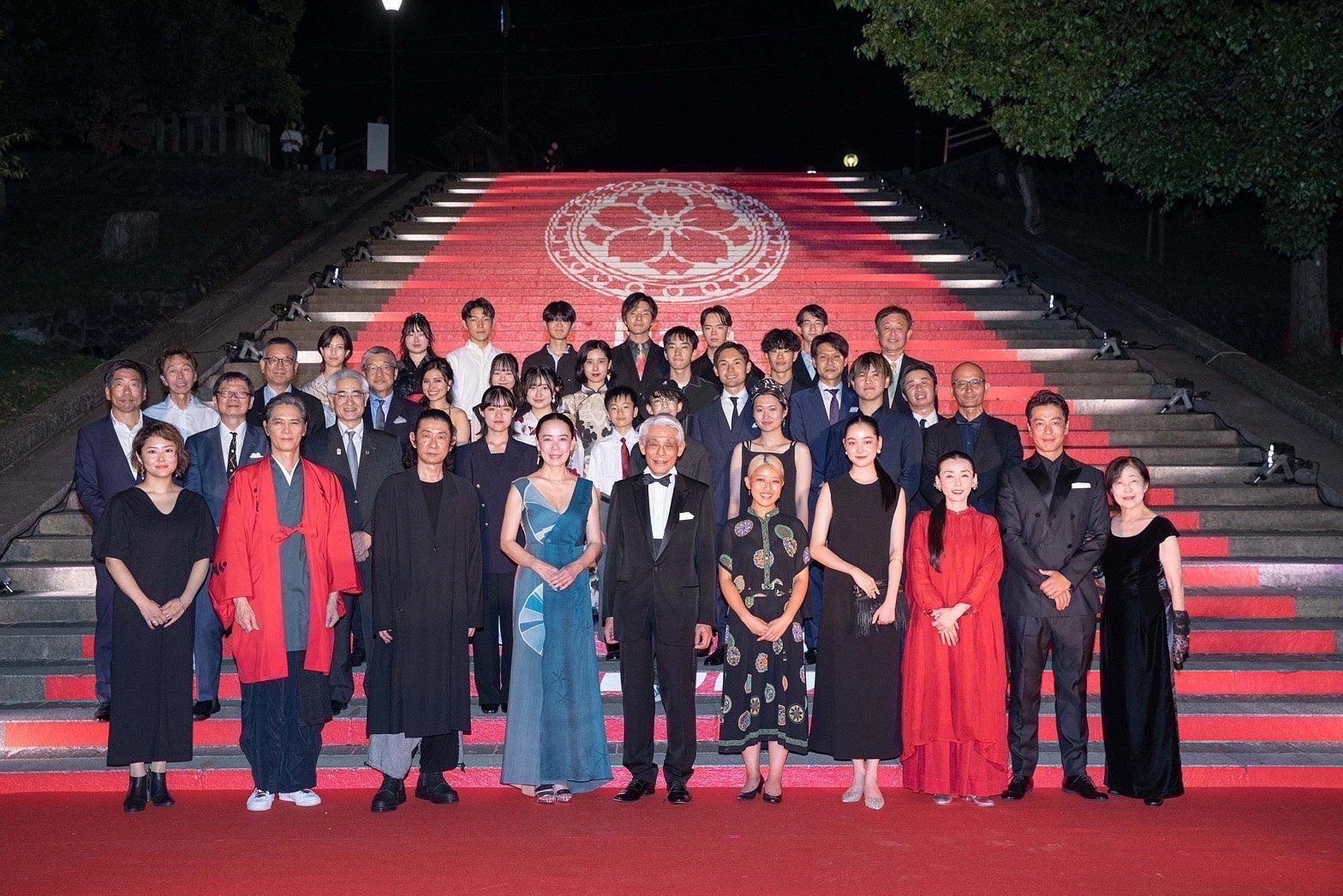 9月15日猿沢池前の五十二段にてレッドカーペットセレモニー