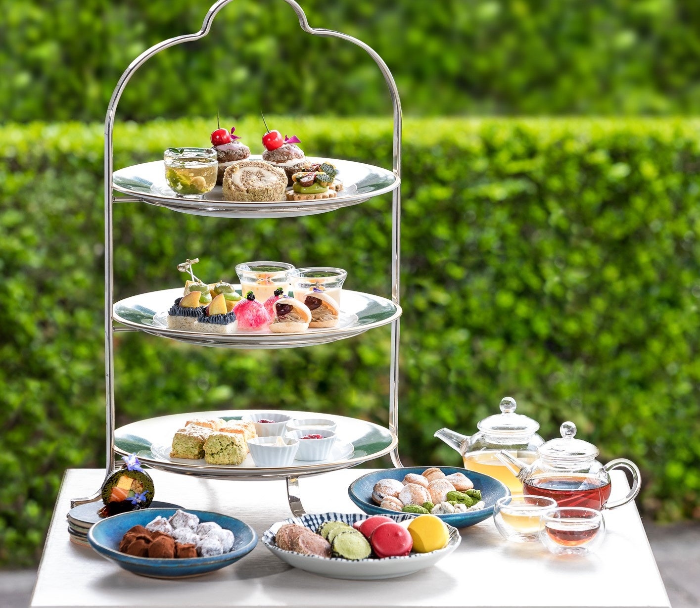 ティデザイナーの厳選茶葉を、正座しない和モダンお茶席気分” アフタヌーンティーで茶味比べ” 提供メニューイメージ