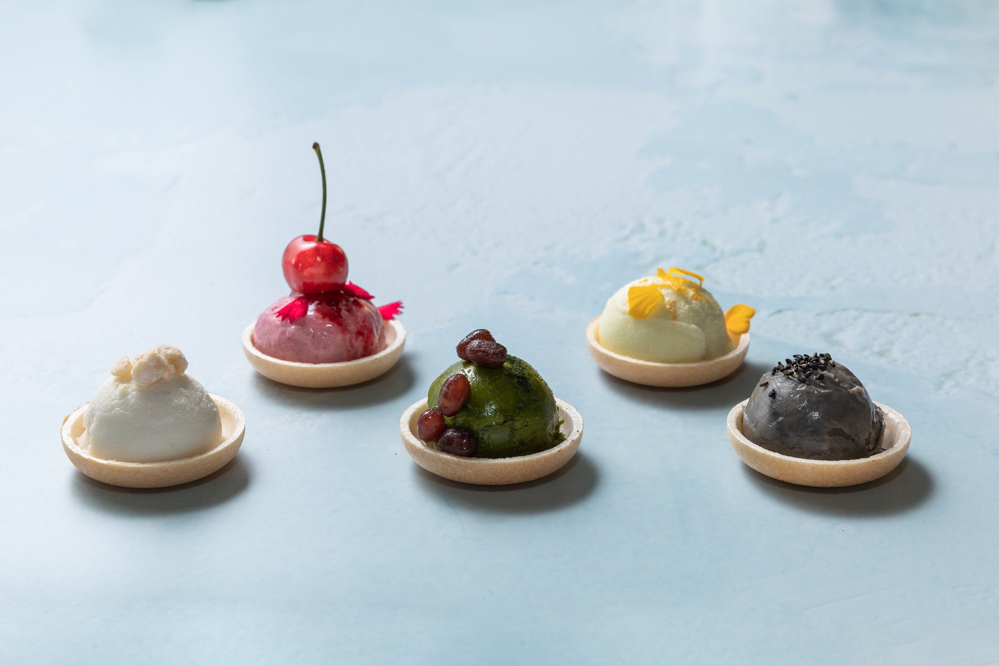 自家製アイスクリームも和テーマで5種類ラインナップ