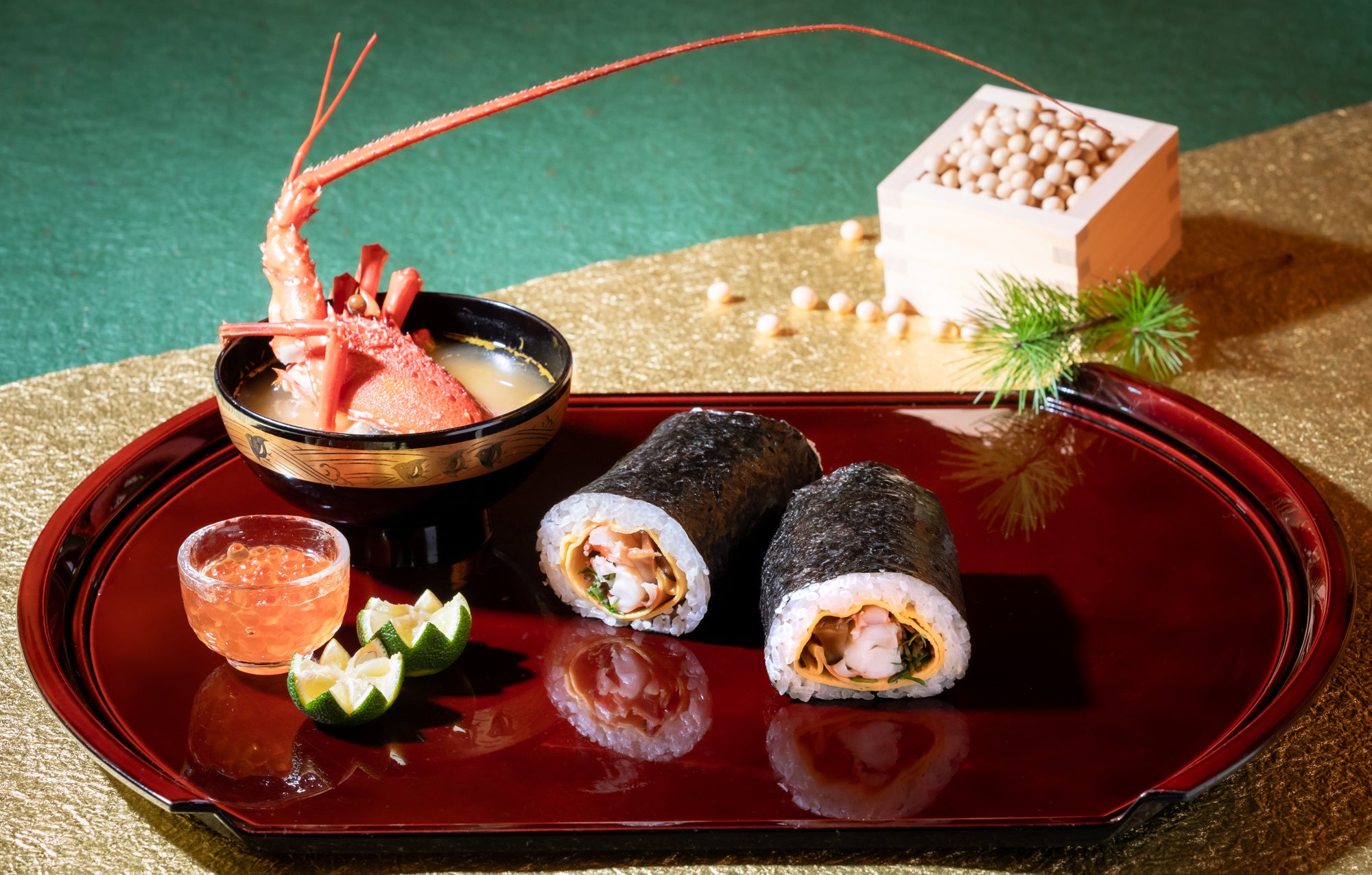 伊勢海老一本巻き お味噌汁イメージ