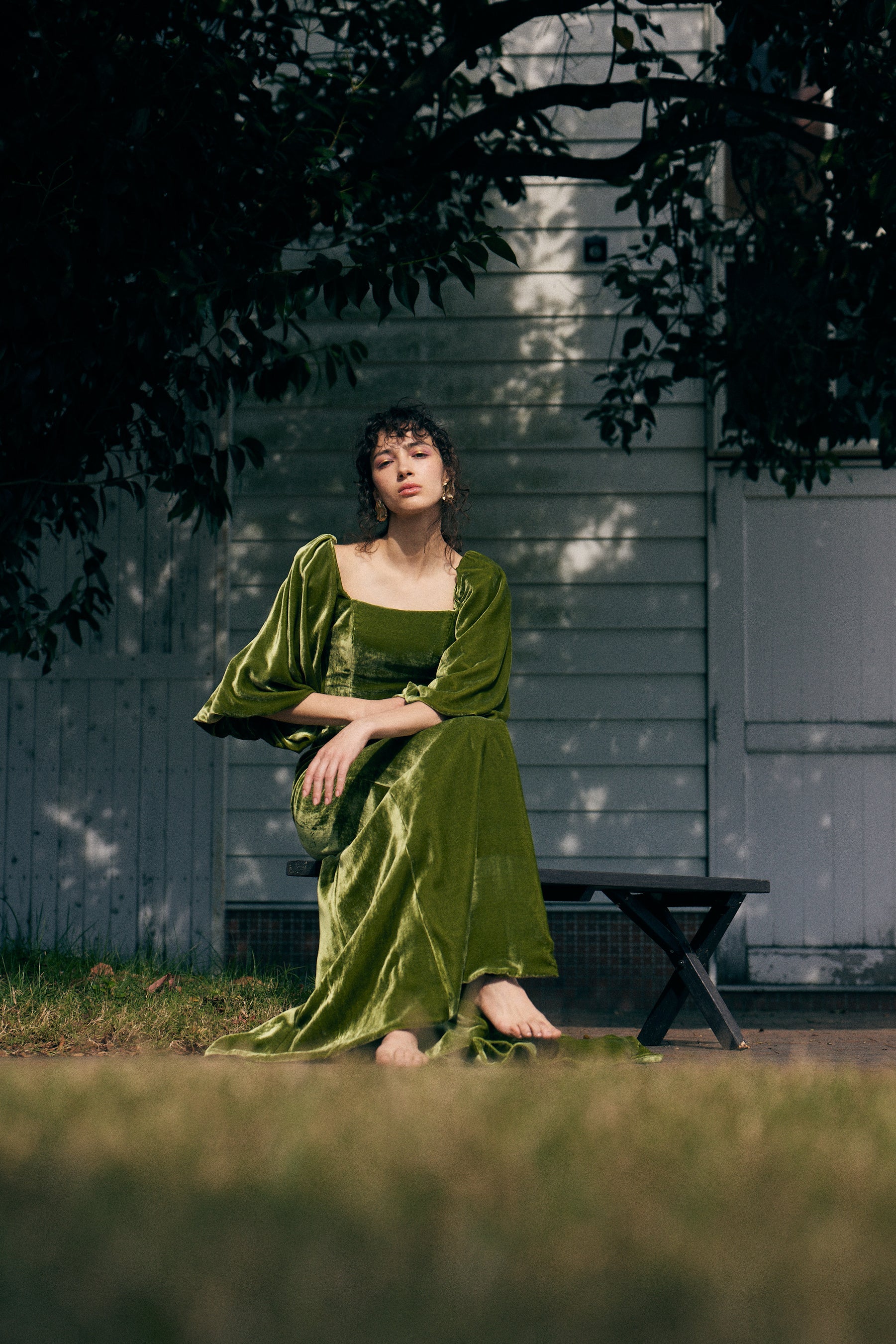 ボタニカル・ダイ ドレス GREEN