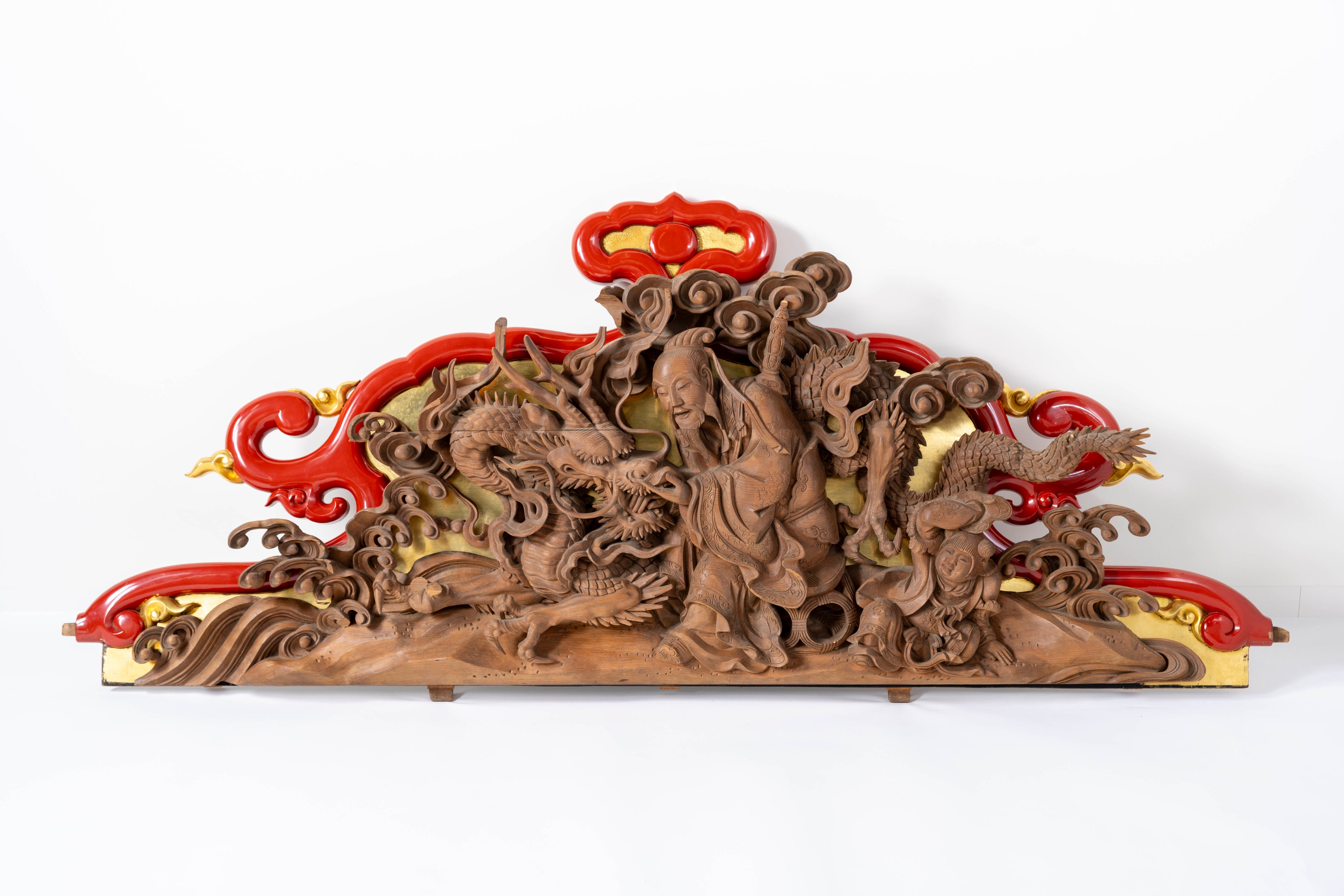 今石動川原町歌舞伎山車鏡板（初代岩倉理八作）