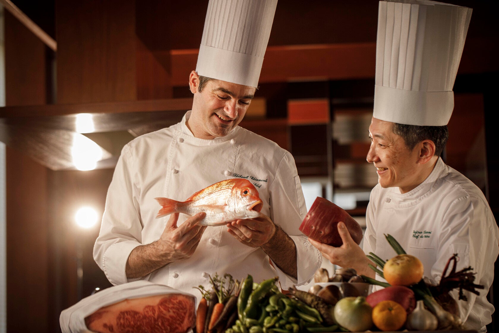 総料理長 ティボ キュメンティ（Thibault Chiumenti）＆ ジランドール料理長 堤耕次郎