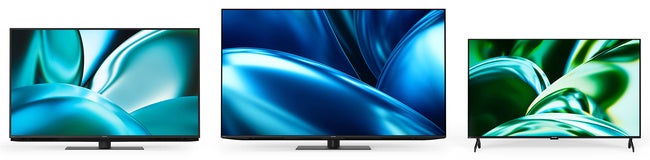 左から:4K液晶テレビ<4T-C55FN2、4T-C65FN1、4T-C50FL1>