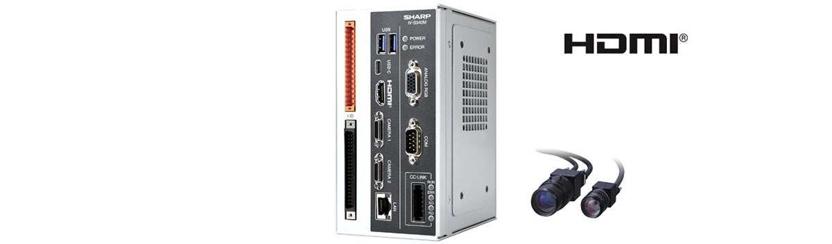 画像センサコントローラ＜IV-S340M＞ ● カメラ、レンズ、およびケーブルはオプション（別売）です。