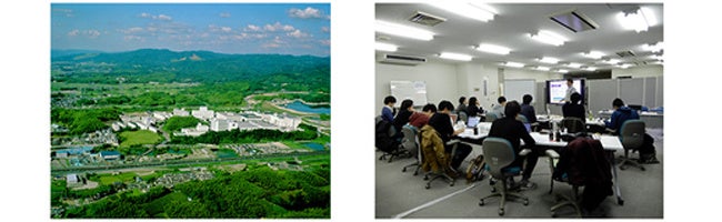 「シャープ総合開発センター」(左)と「モノづくりブートキャンプ」の様子(右)