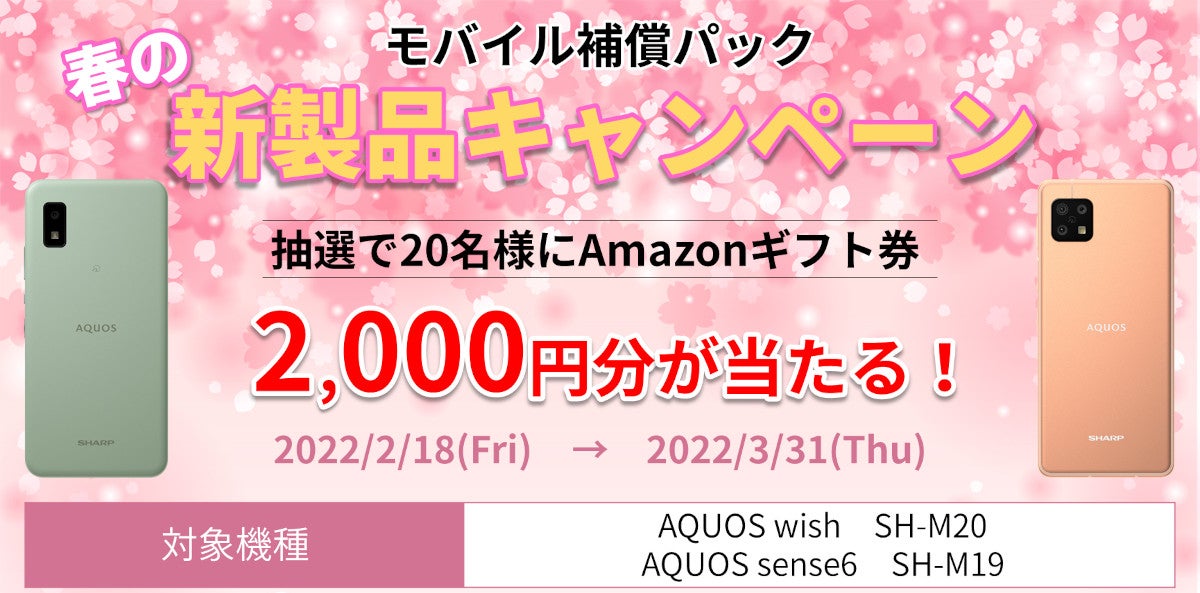SIMフリースマートフォン「AQUOS wish」または「AQUOS sense6」のご SIMフリースマートフォン「AQUOS wish」または「AQUOS sense6」のご