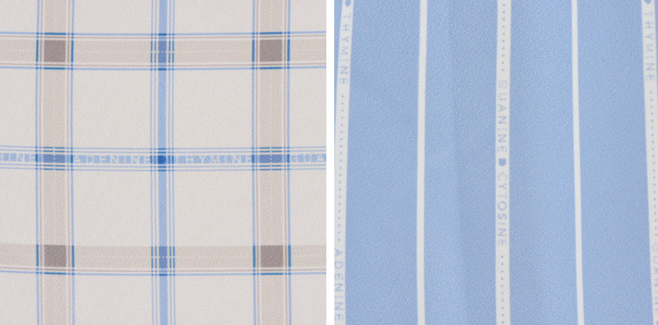 左：チェック、右：ストライプ