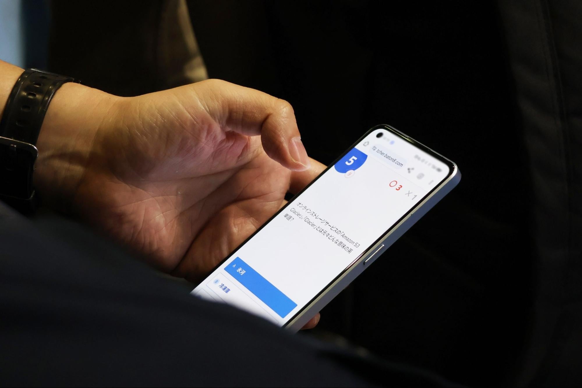 「Quiz Pitcher」の解答画面
