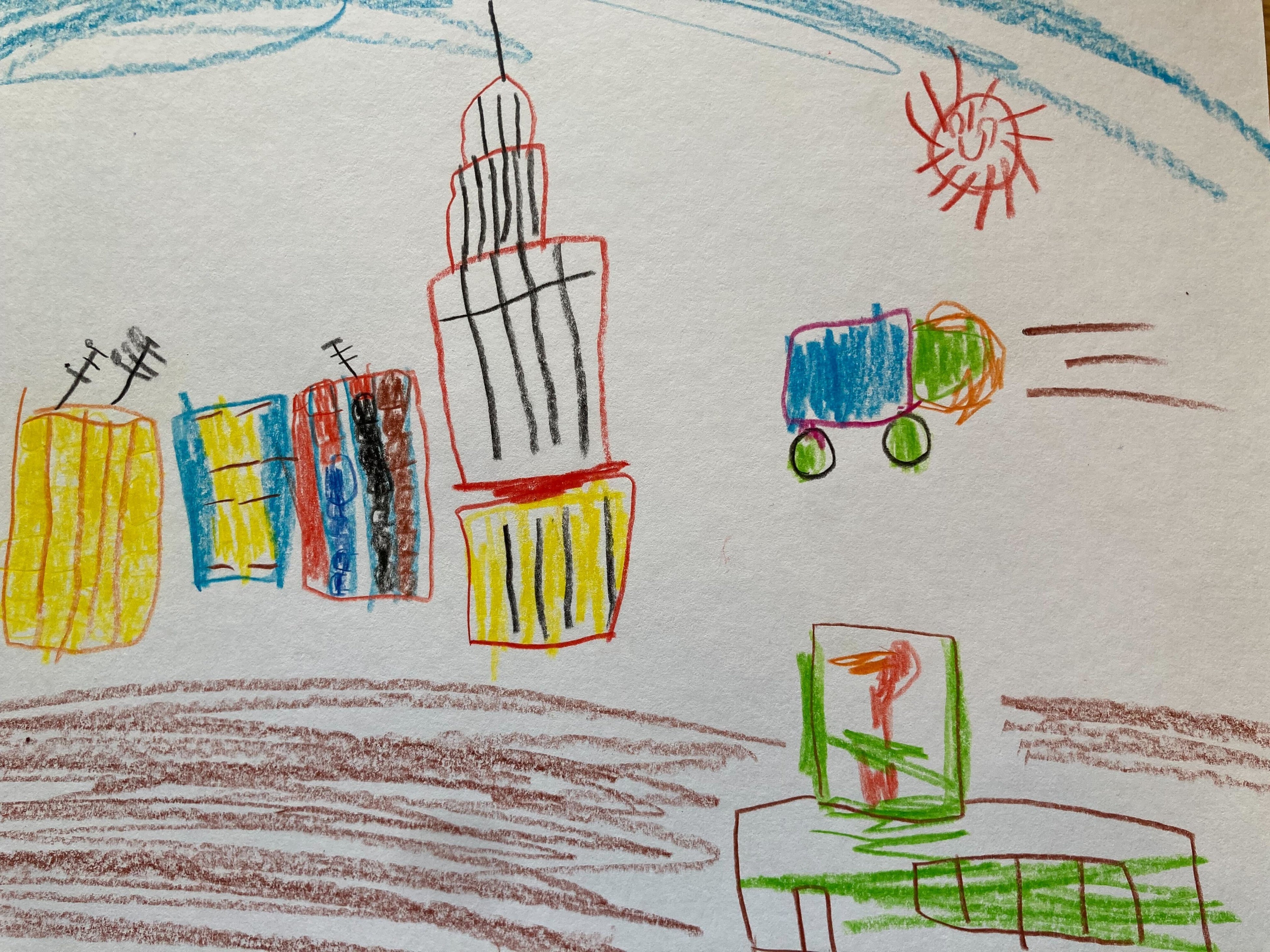 ボクたちが描く2040年。ビルはカラフルで楽しい街がいい。ブーストで飛べる車もほしい