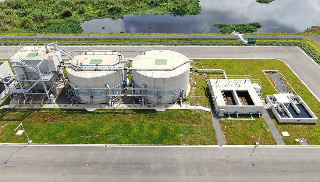 前ろ過散水ろ床法が採用された水処理施設