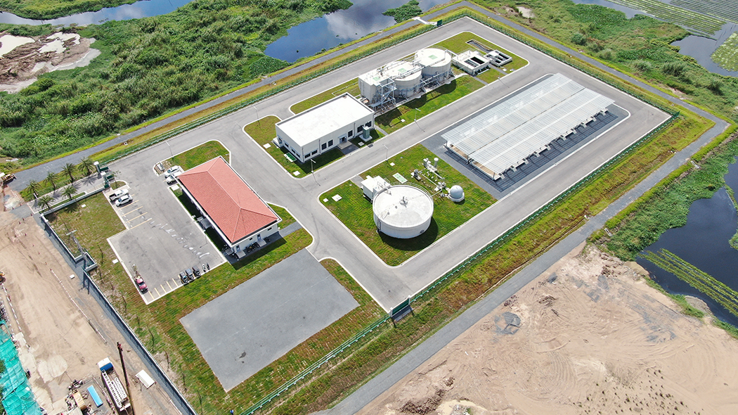 チュングエック下水処理場の全景