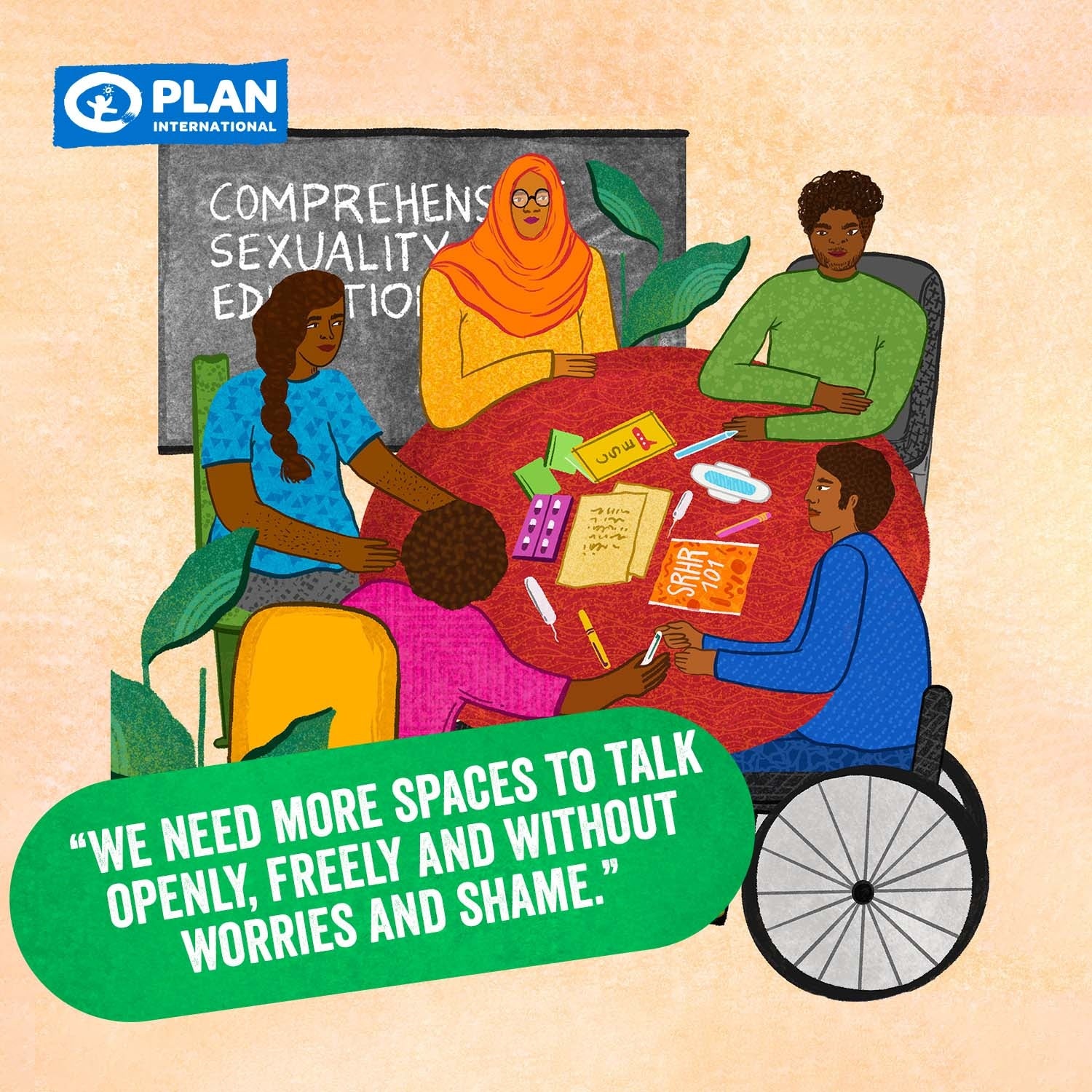 包括的性教育：若者たちは、性について、不安や恥ずかしさを感じることなく、自由にオープンに語れる場を必要としています　　　 　　　　　　　　　　　　　　　　　　　　　　