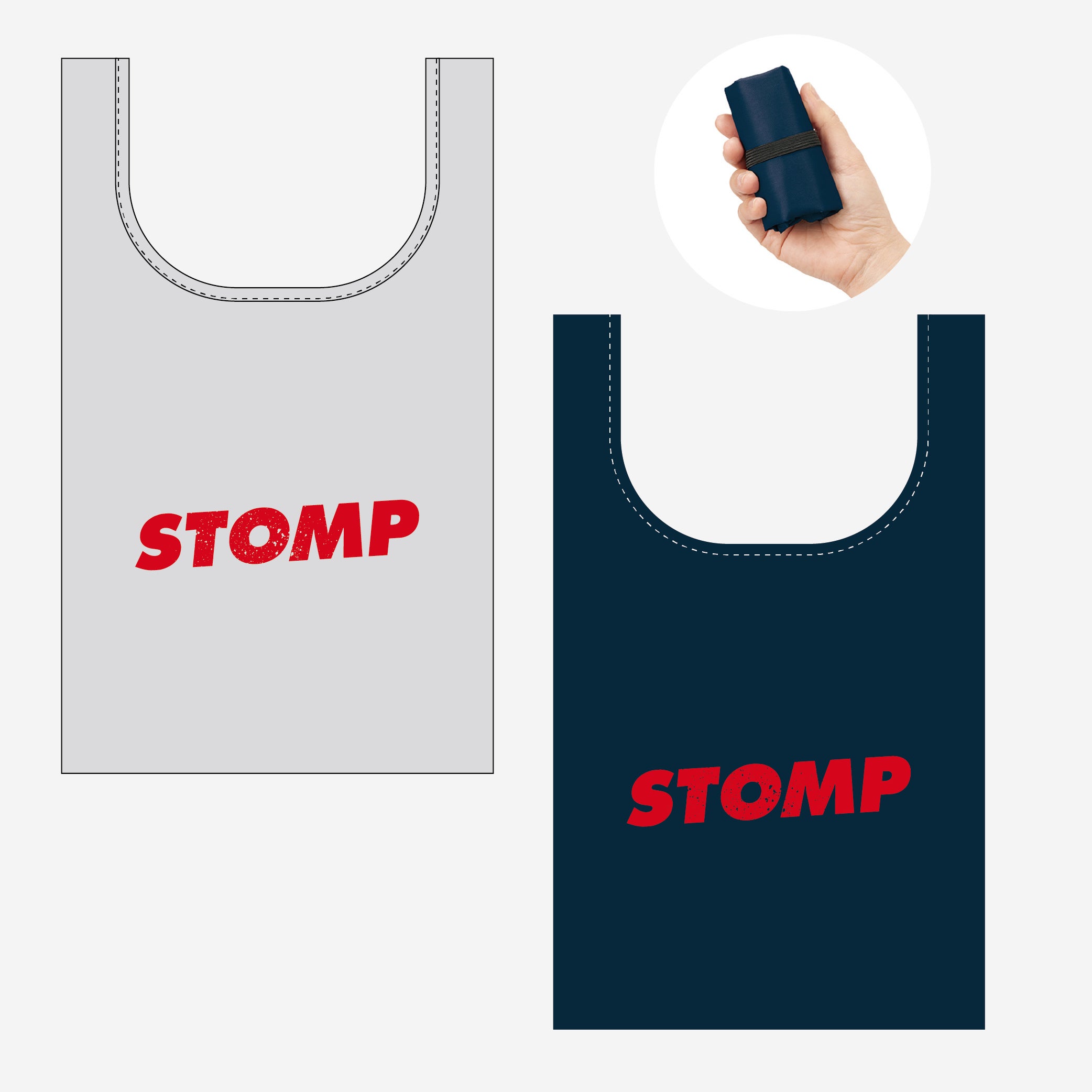 マルシェバッグ  カラー： グレー、ネイビー ¥1,500（税込）