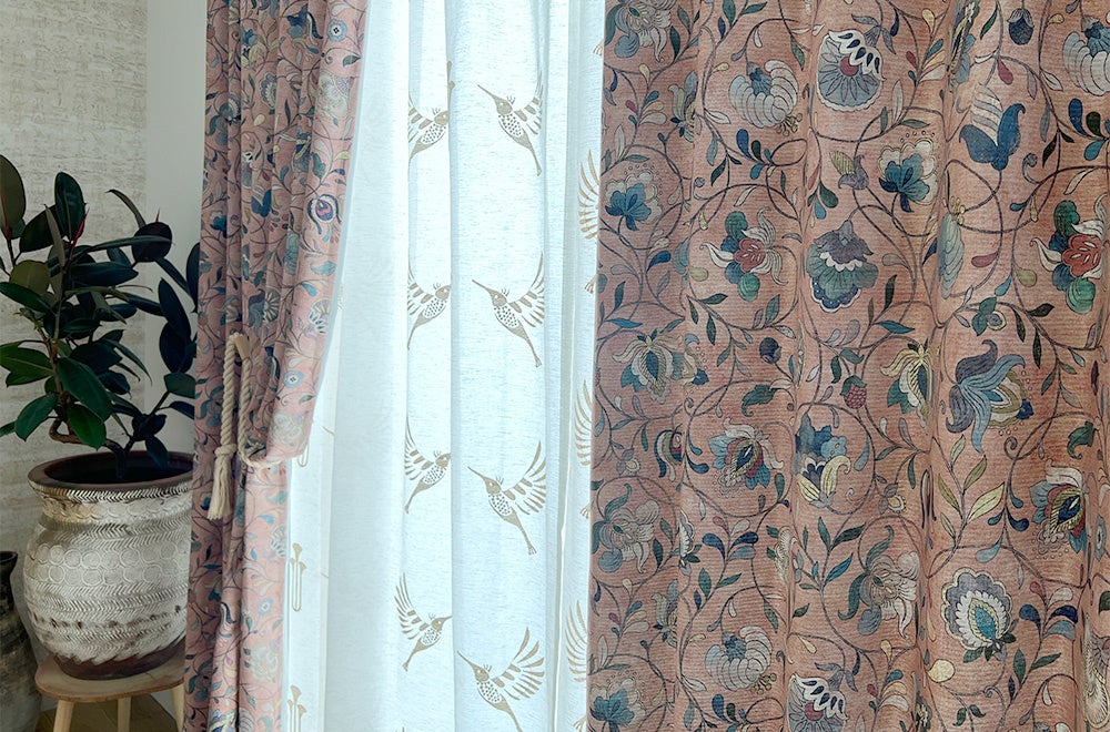 カーテン：Notosglyph キフィー、レースハキア ナチュラル