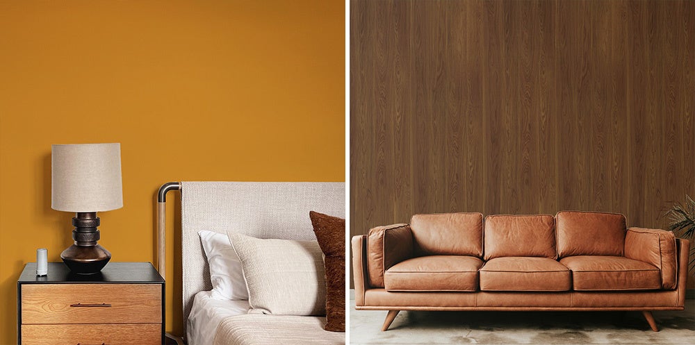 レトロトレ 画像左：ノスタルジックカラー サンセット／画像右：ウッドウォール グランマホーム ダークウッド