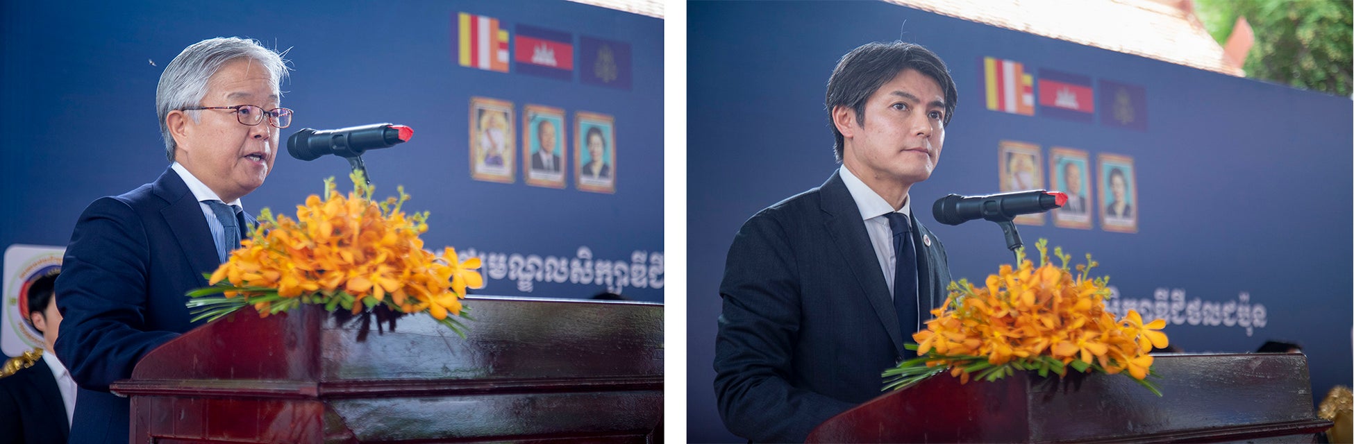 植野篤志駐カンボジア日本大使、讃井一将JICAカンボジア事務所所長