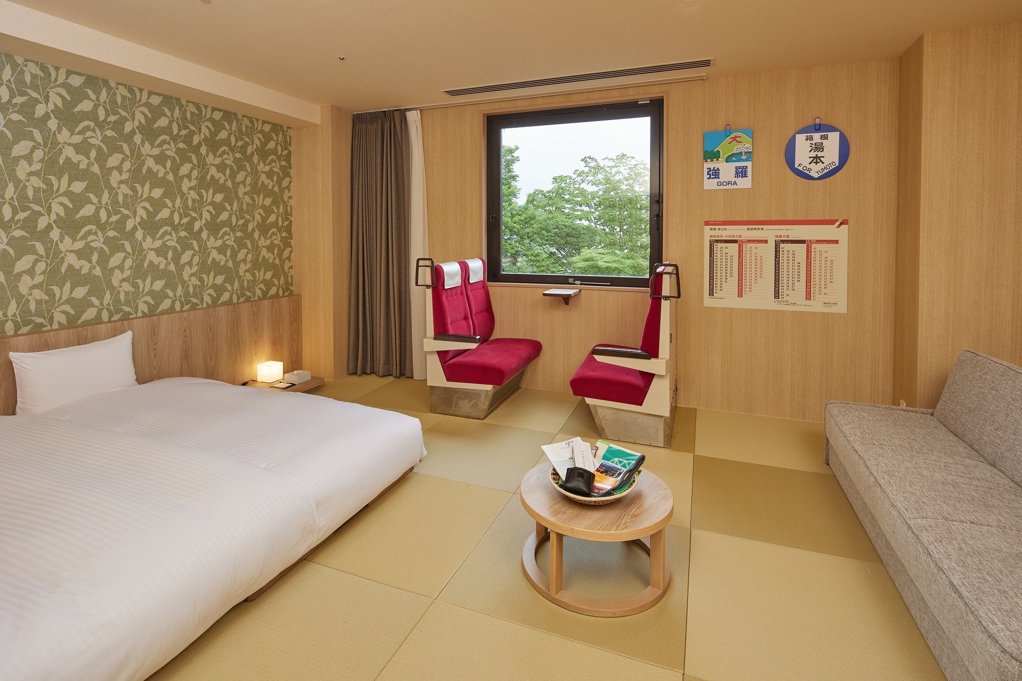 箱根登山電車をコンセプトにしたトレインビュールーム