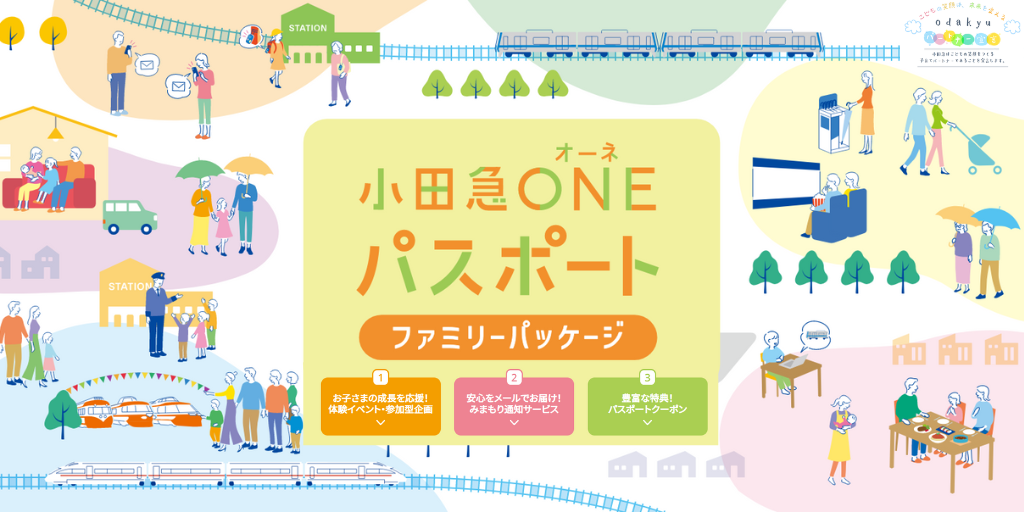 小田急ONEパスポート ファミリーパッケージ」ポスター