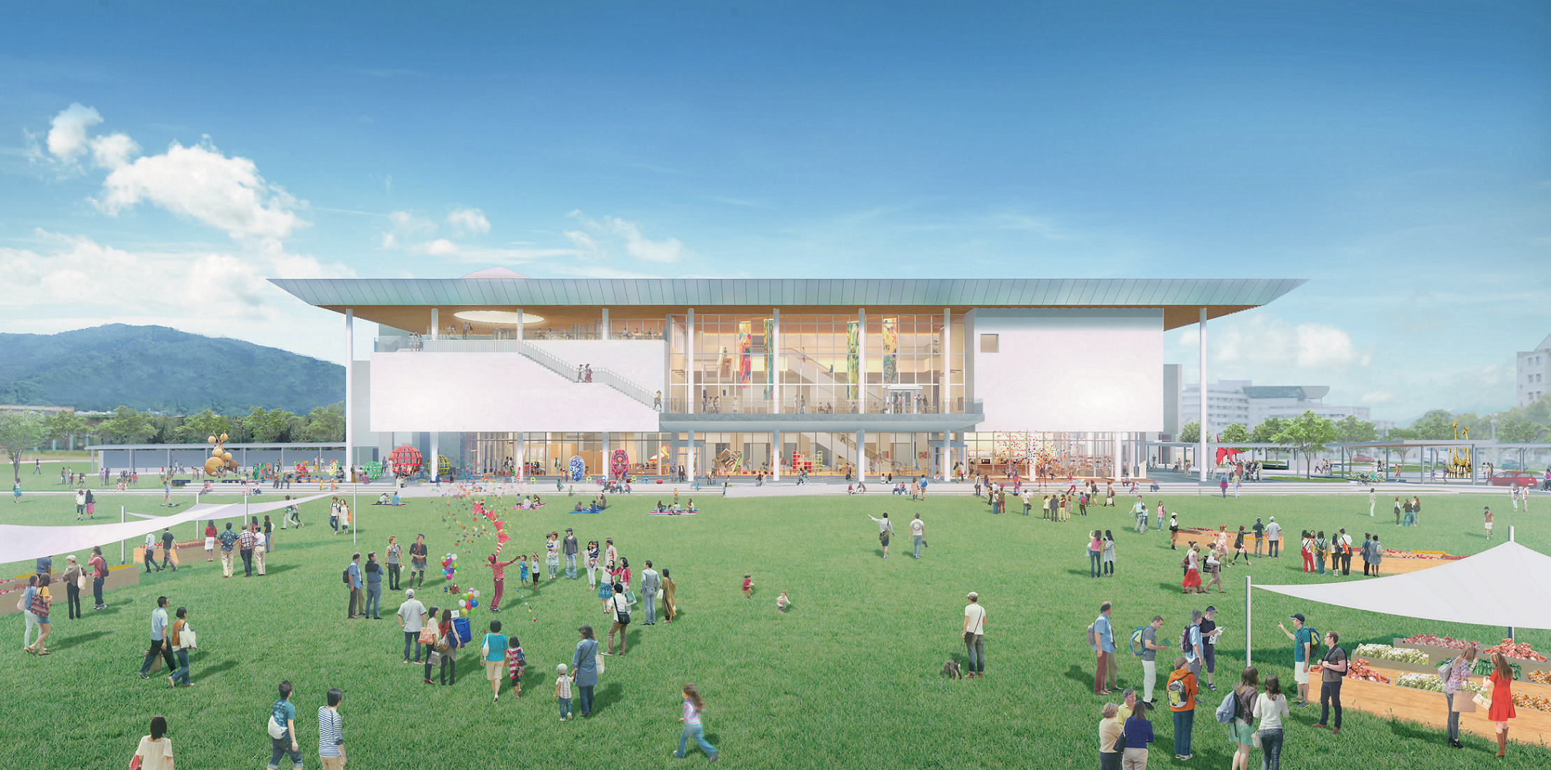 鳥取県立美術館（提供：槇総合計画事務所　イメージ制作：ヴィック Vicc Ltd.）