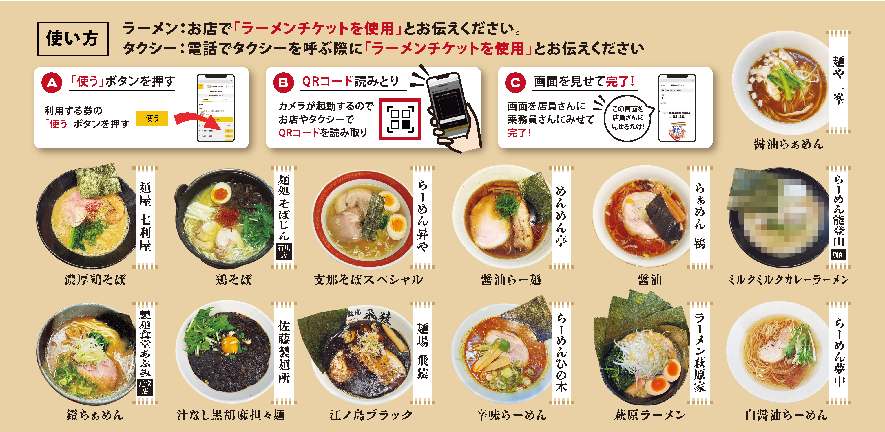 ラーメンイベントのポスター 一部抜粋