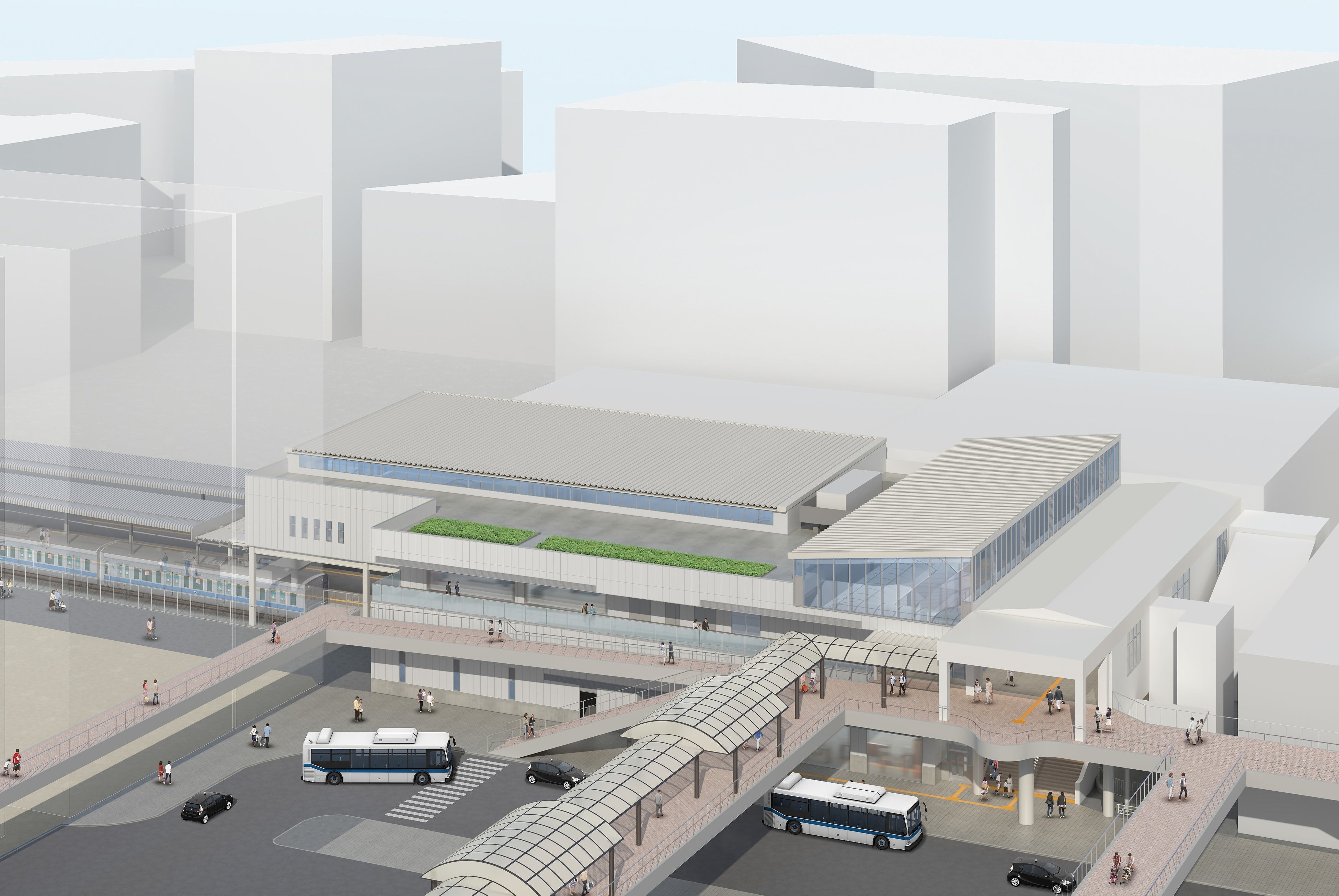 鳥瞰図（南口から望む）