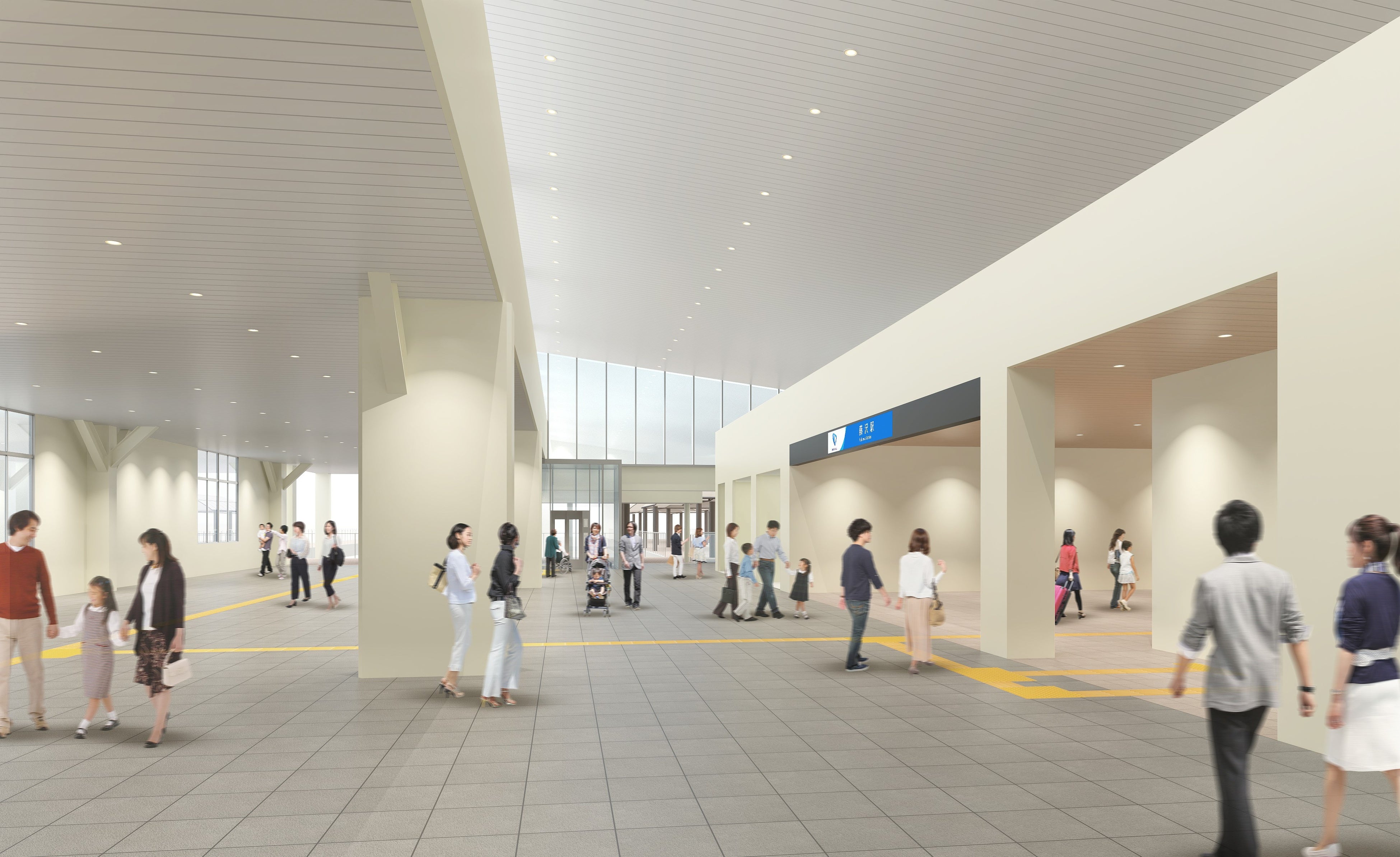 自由通路階（北口から望む）