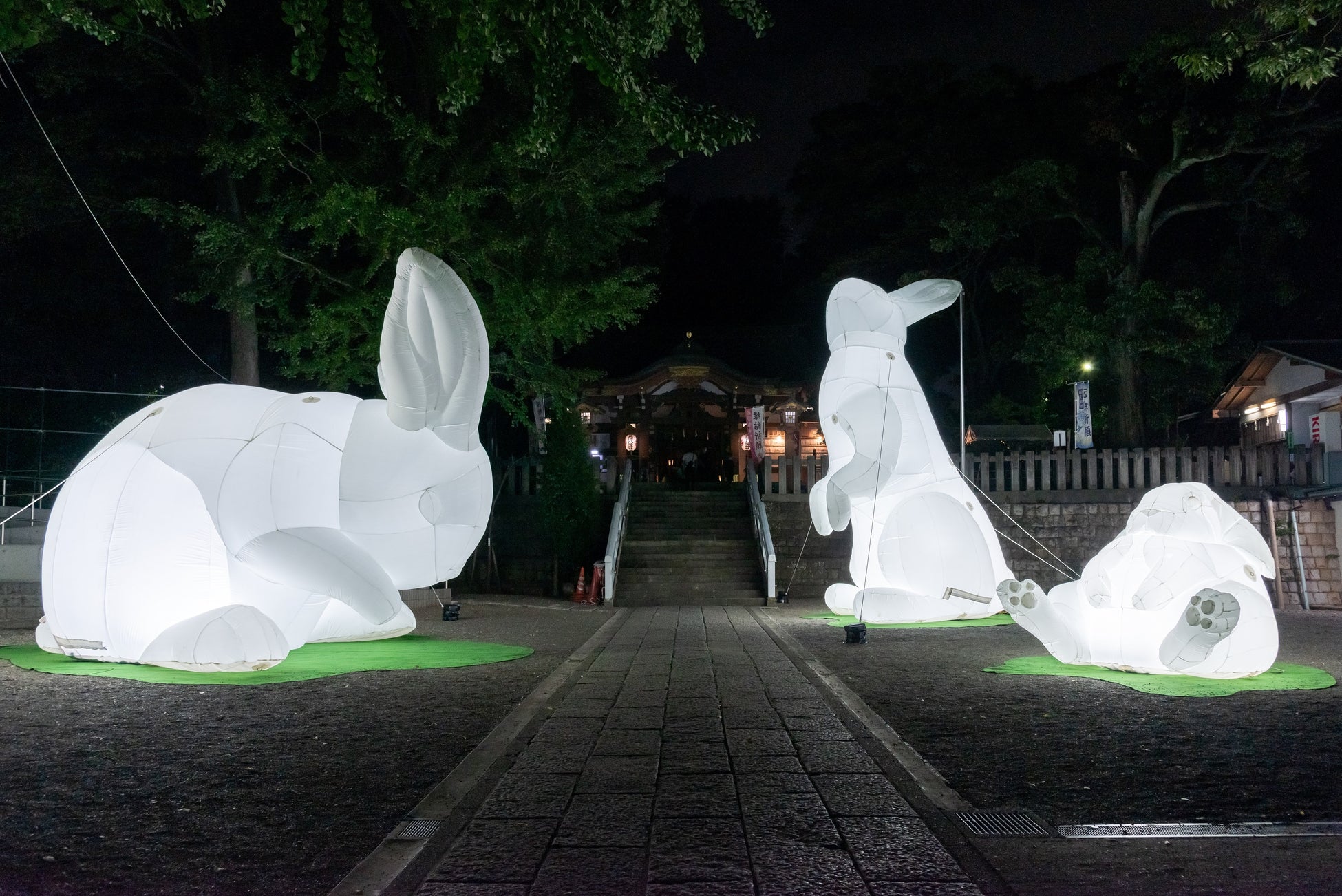 昨年の様子「Intrude」(北澤八幡神社) Intrude by Amanda Parer. Image Masataka Tanaka.