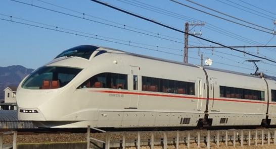 イベントに使用する特急ロマンスカー・ＶＳＥ（５００００形）